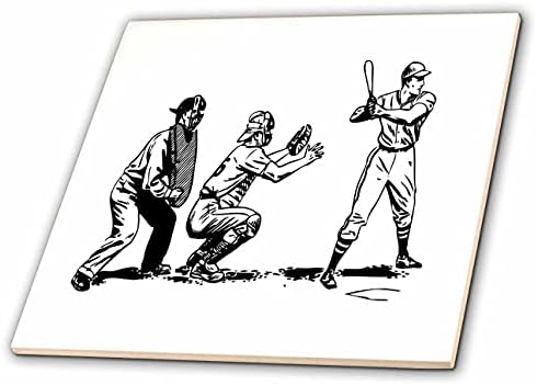 Trodimenzionalni prikaz crno-bijelih Vintage igrača bejzbola-pločice