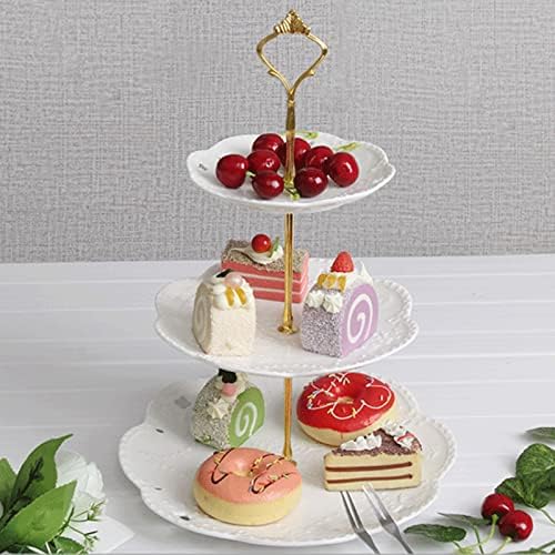3 razine plastične cupcake postolje za desert cupcake stalak kolači voćni bombon toranj za vjenčanje, rođendansku zabavu, čajnu zabavu