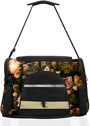 Torba za nošenje kućnih ljubimaca realistična slika mačke slatki mali pas štenad prijenosna putna torba s mekim stranama