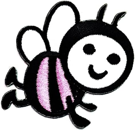 Salvete Plus 2pcs. mala pčela leti avanturističkim ružičastim crtanim željezom na Zakrpama s vezenim logotipom za odjeću traper jakni