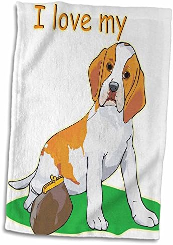 3d Rose Slatka i bezobrazno pseća volim svoj beagle ručnik, 15 x 22