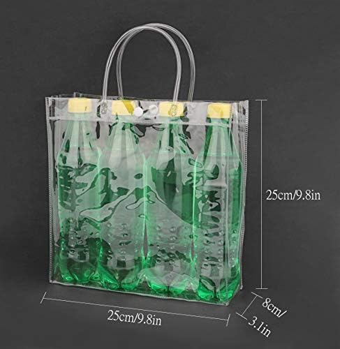 Plastične poklon vrećice od 36 komada PVC prozirne poklon vrećice s ručkama, veleprodajna plastična torba za teške uvjete rada, 9,8