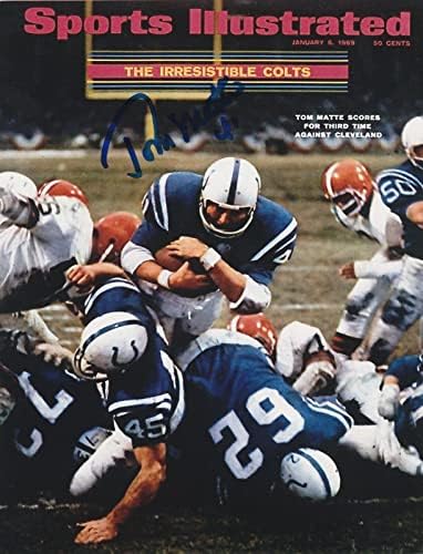 Tom Matte Baltimore Colts Sports Illustrated Potpisan 8x10 - Autografirane NFL fotografije