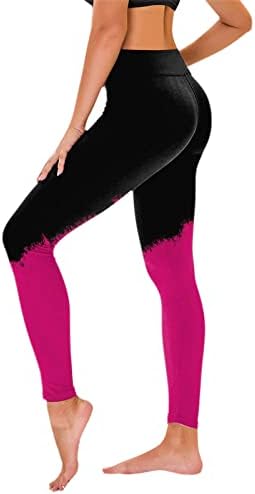 Tajice za žene za kontrolu trbuha atletski trening tiskane hlače s tiskanim hlačama udobnost udubljenja joge za trčanje hlače