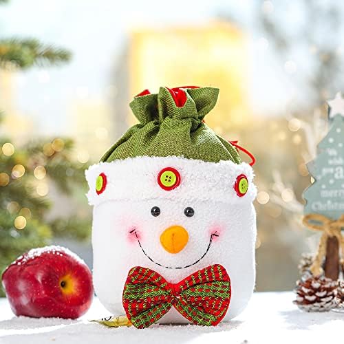 Božićne 3-inčne dizajnerske vrećice za kolačiće snjegović Moose Santa platnene vrećice za jabuke za djecu blagdansko pakiranje poklona